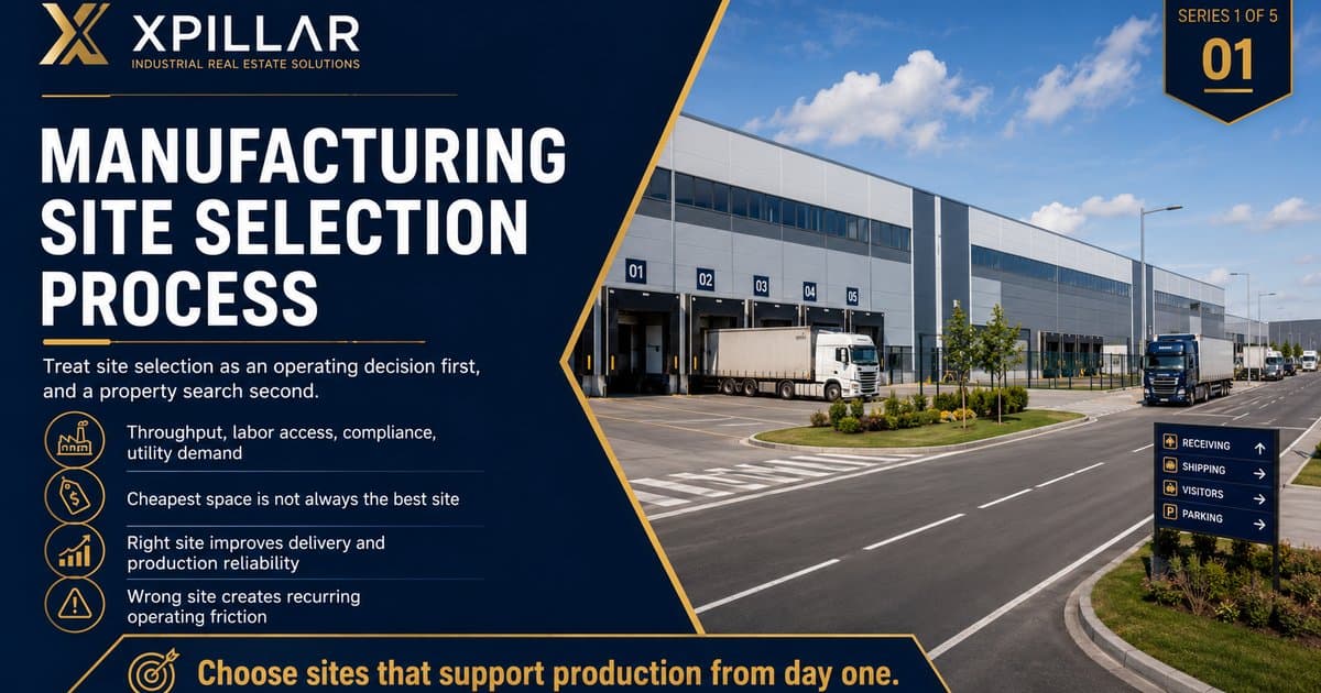 Manufacturing Site Selection Process Explained