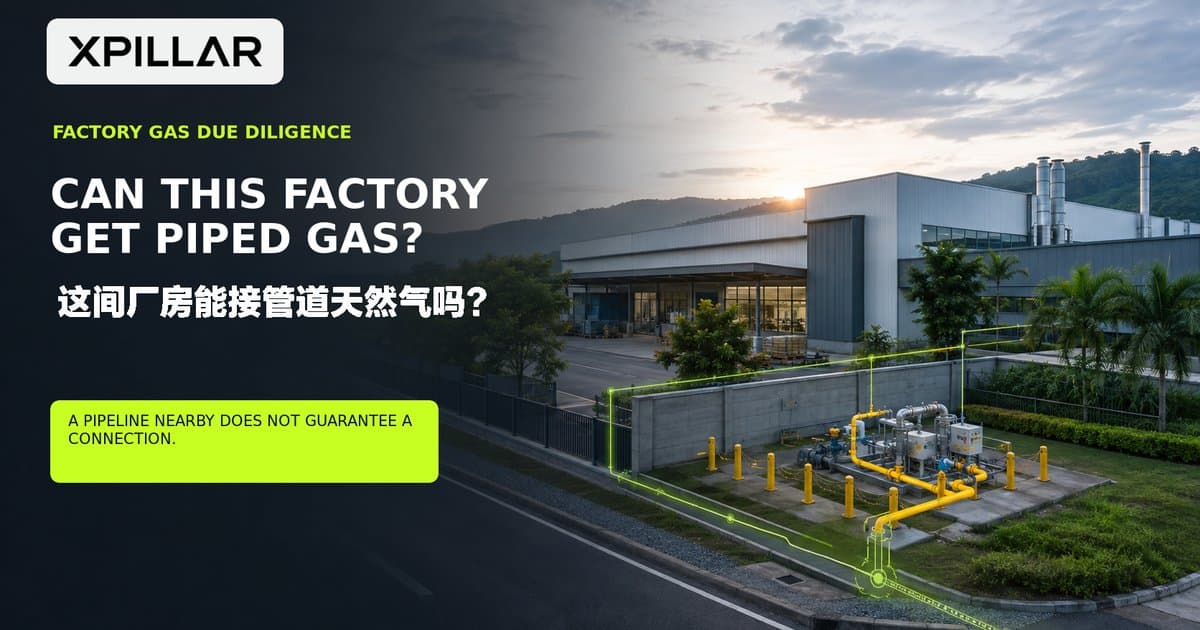 Can This Factory Get Piped Natural Gas? 10 Checks Before Buying or Leasing in Malaysia | 这间马来西亚厂房能接管道天然气吗?买或租之前必须检查的10项条件