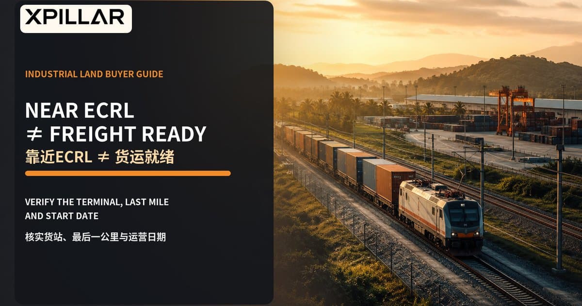 Near an ECRL Station? 11 Checks Before Buying Industrial Land in Malaysia | 靠近ECRL车站不等于可以直接使用铁路货运:购买沿线工业土地前的11项检查