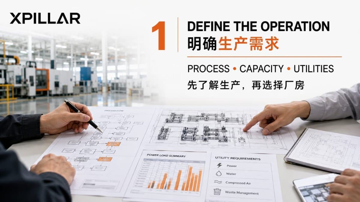 Define the manufacturing operation before searching for property